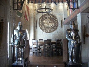 Paneles decorativos en un restaurante Medieval